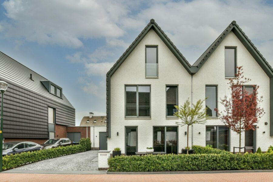 Panoramic view of modern houses